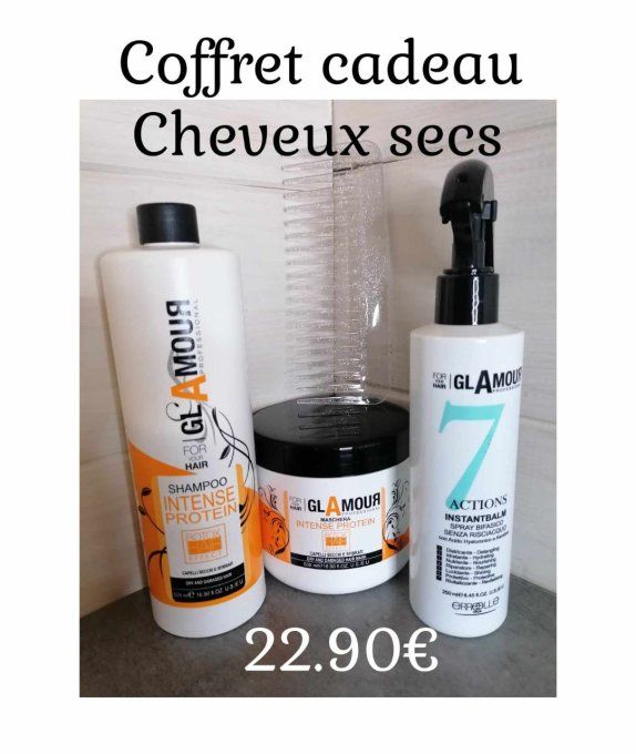 coffret cadeaux glamour cheveux secs